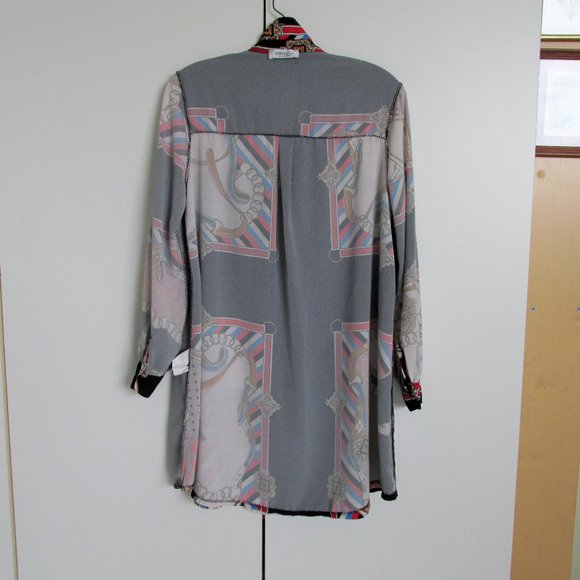 Mira & Co Italy Long-Sleeve Oversized Polyester Jersey A-line Tunic Size S - Picture 6 of 6